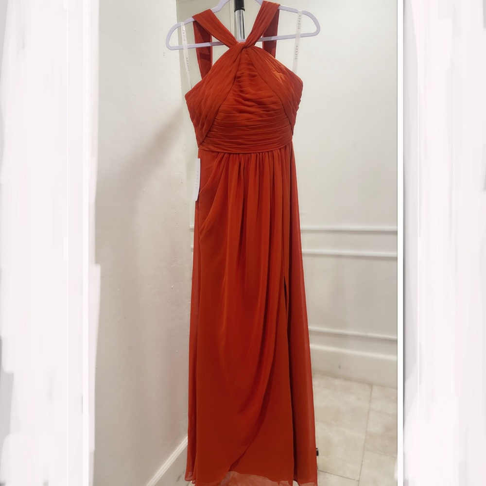 Azazie Orange Wedding Dress
